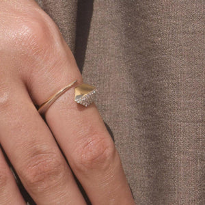 Palm Ring - Half Diamonds - Azza Fine Jewellery